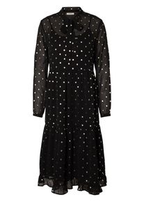 Pieces, Damen Kleid, Schwarz / Weiß