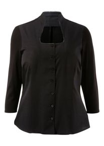 Love Nature, Damen Trachtenbluse mit 3/4 Arm, Schwarz