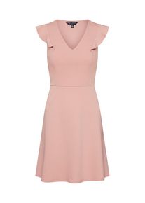Dorothy Perkins, Damen Kleid 'RUFFLE DTL SKATER', Rosé