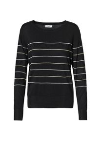 Jacqueline de Yong, Damen Pullover, Gold / Schwarz / Silber