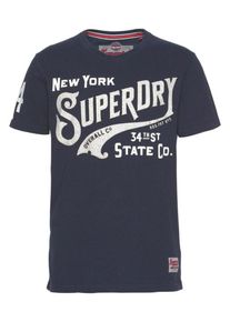 Superdry, Herren T-Shirt '34TH', Navy / Weiß