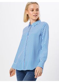 Opus, Damen Bluse 'Fastine', Royalblau / Weiß