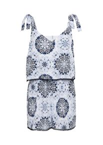 Only, Damen Jumpsuit 'SUMMER', Blau / Wei&szlig;