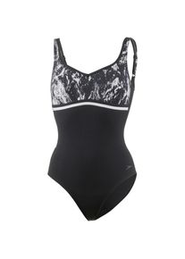 Speedo, Damen Badeanzug, Schwarz / Weiß