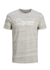 Jack & Jones JACK & JONES, Herren T-Shirt, Hellgrau / Weiß