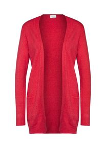 Vila, Damen Strickjacke 'VIRIL L/S OPEN KNIT CARDIGAN FAV', Feuerrot