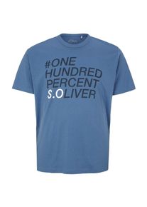 s.Oliver RED LABEL, Herren Shirt, Himmelblau / Schwarz / Weiß