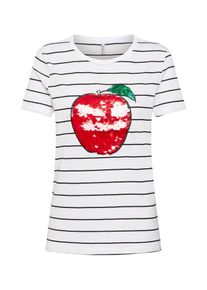 Only, Damen Shirt 'onlKITA', Schwarz / Weiß