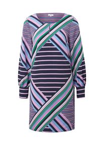 Tom Tailor, Damen Kleid, Navy / Grün / Helllila