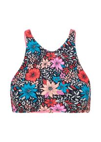 O`Neill O'NEILL, Damen Top 'PW HIGH NECK BIKINI', Türkis / Pink / Schwarz