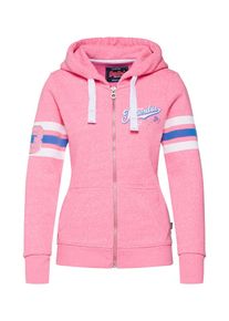 Superdry, Damen Sweatjacke, Hellblau / Pink / Weiß