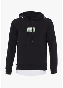 PLUS EIGHTEEN, Herren Kapuzenpullover, Schwarz