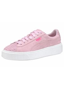 Puma, Damen Sneaker 'Suede Plattform Street 2', Rosa / Wei&szlig;