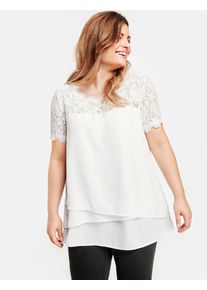 SAMOON, Damen Blusenshirt, Weiß