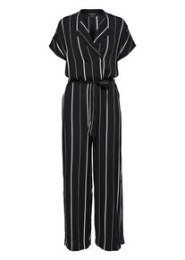 Selected Femme, Damen Jumpsuit, Schwarz / Wei&szlig;