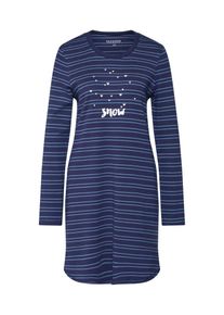 Schiesser, Damen Schlafshirt, Dunkelblau