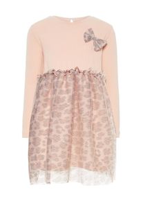 name it, Mädchen Kleid, Hellbraun / Pastellorange