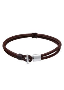 PAULO FANELLO, Herren Armband, Dunkelbraun / Silber