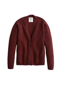 Hollister, Damen Strickjacke 'T1/2/3/4 BUTTON THRU CARDI', Burgunder