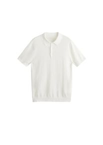 Mango Man, Herren Poloshirt 'Arraona', Wei&szlig;