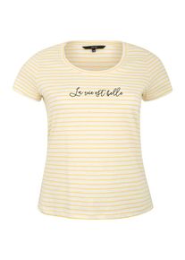 Vero Moda Curve, Damen Shirt 'CORNELIA DIANA', Gelb / Weiß