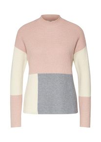 Jacqueline de Yong, Damen Pullover 'Sanne', Grau / Rosa / Wei&szlig;