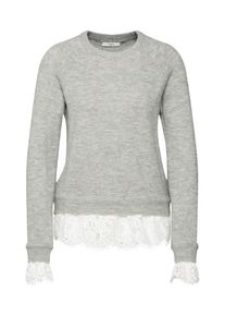 minimum, Damen Pullover, Grau / Weiß