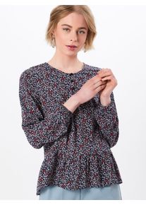 re.draft, Damen Bluse, Navy / Rot / Weiß
