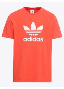 adidas originals, Herren T-Shirt 'TREFOIL', Rot / Wei&szlig;