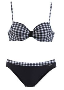 Lascana, Damen Bügel-Bikini, Schwarz / Weiß