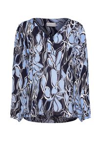 Kaffe, Damen Bluse 'Maja Ambe', Marine / Hellblau