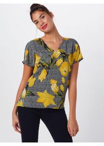Object, Damen Bluse 'OBJMARI S/S TOP', Gelb / Schwarz