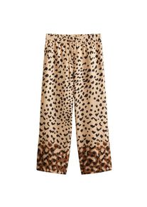 Mango, Damen Hose 'Leopri-I', Camel / Braun / Schwarz