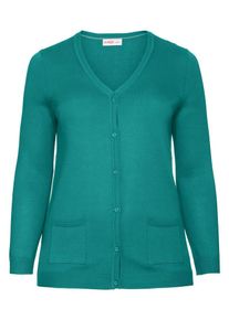 sheego Casual, Damen Cardigan, T&uuml;rkis