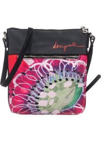 Desigual, Damen Umhängetasche 'Poppy Flower', Fuchsia / Rot / Schwarz