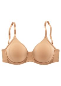 Lascana, Damen T-Shirt-BH ohne Schale, Nude