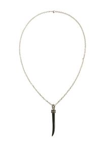 ROYAL-EGO, Herren Kette 'Necklace Tooth silver', Schwarz / Silber