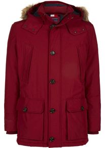 Tommy Hilfiger, Herren Parka 'HAMPTON', Rubinrot