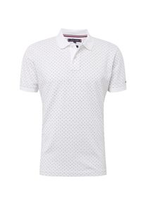 Tommy Hilfiger, Herren Poloshirt 'MICRO PRINT REGULAR POLO', Wei&szlig;