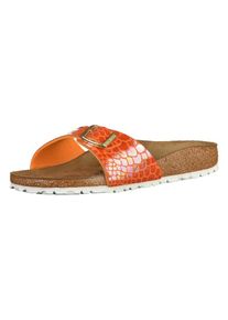 Birkenstock, Damen Sandale 'Madrid Shiny Snake', Orange