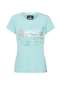 Superdry, Damen Shirt, Mint / Pink / Silber