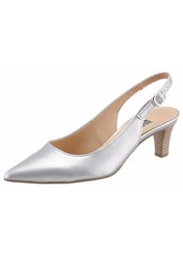 Gabor, Damen Slingpumps, Hellbeige / Silber