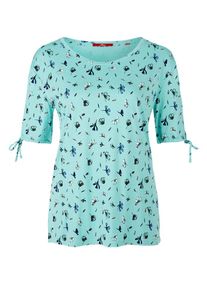 s.Oliver RED LABEL, Damen Printshirt, Jade / Mischfarben