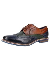 Bugatti, Herren Halbschuhe, Navy / Braun / Dunkelgrün
