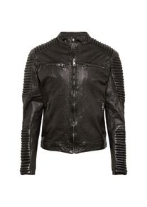 Be Edgy, Herren Lederjacke 'BEbaker', Schwarz