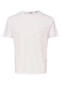 Only & Sons Only & Sons, Herren T-Shirt 'onsSTEWIE SLUB SS TEE', Wei&szlig;