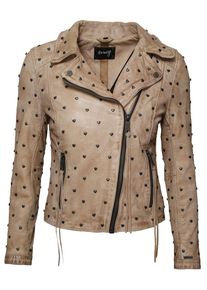 Maze, Damen Jacke 'Heart', Hellbeige / Schwarz