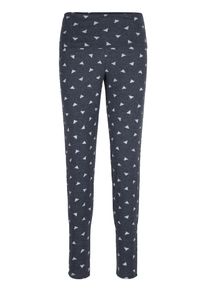 Lingadore, Damen Legging 'Star', Basaltgrau / Wei&szlig;