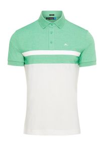 J. Lindeberg J.Lindeberg, Herren 'Kye Reg Cotton Poly' Poloshirt, Pastellgrün / Weiß