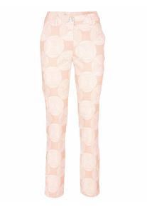 Heine, Damen Hose, Rosé / Weiß